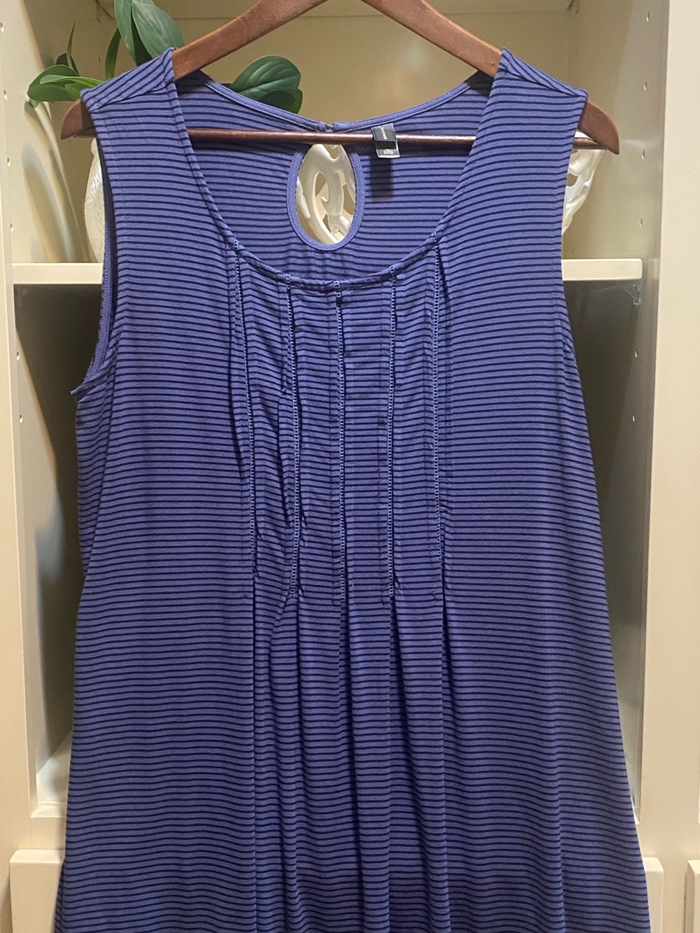 Denver Hayes Blue Striped Keyhole Tank